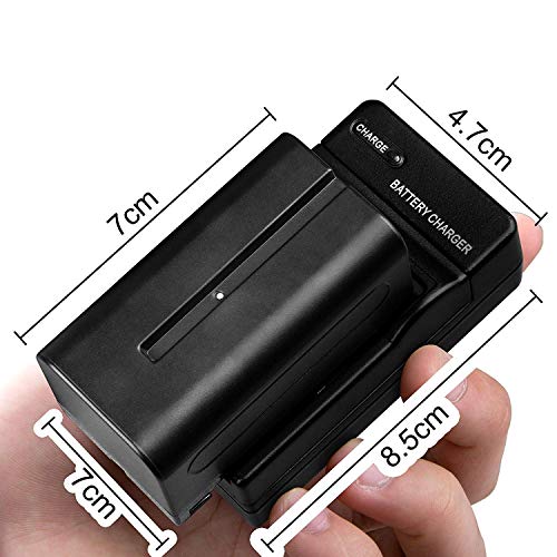 Image of GVM 2 Pack NP-F750 Replacement Batteries and Chargers for NP-F975, NP-F960, NP-F950, NP-F930, NP-F770, NP-F750, NP-F550, DCR, DSR, HDR, FDR, HVR, HVL and LED Light