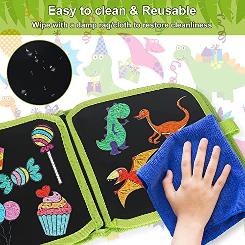 Image of Erasable Book Doodle Set for Kids,Magic Drawing Book for Kids,Reusable Drawing Book,Watercolor Pens, Page Drawing,Road Trip Car Game Writing Painting Set for Boys and Girls- (1)