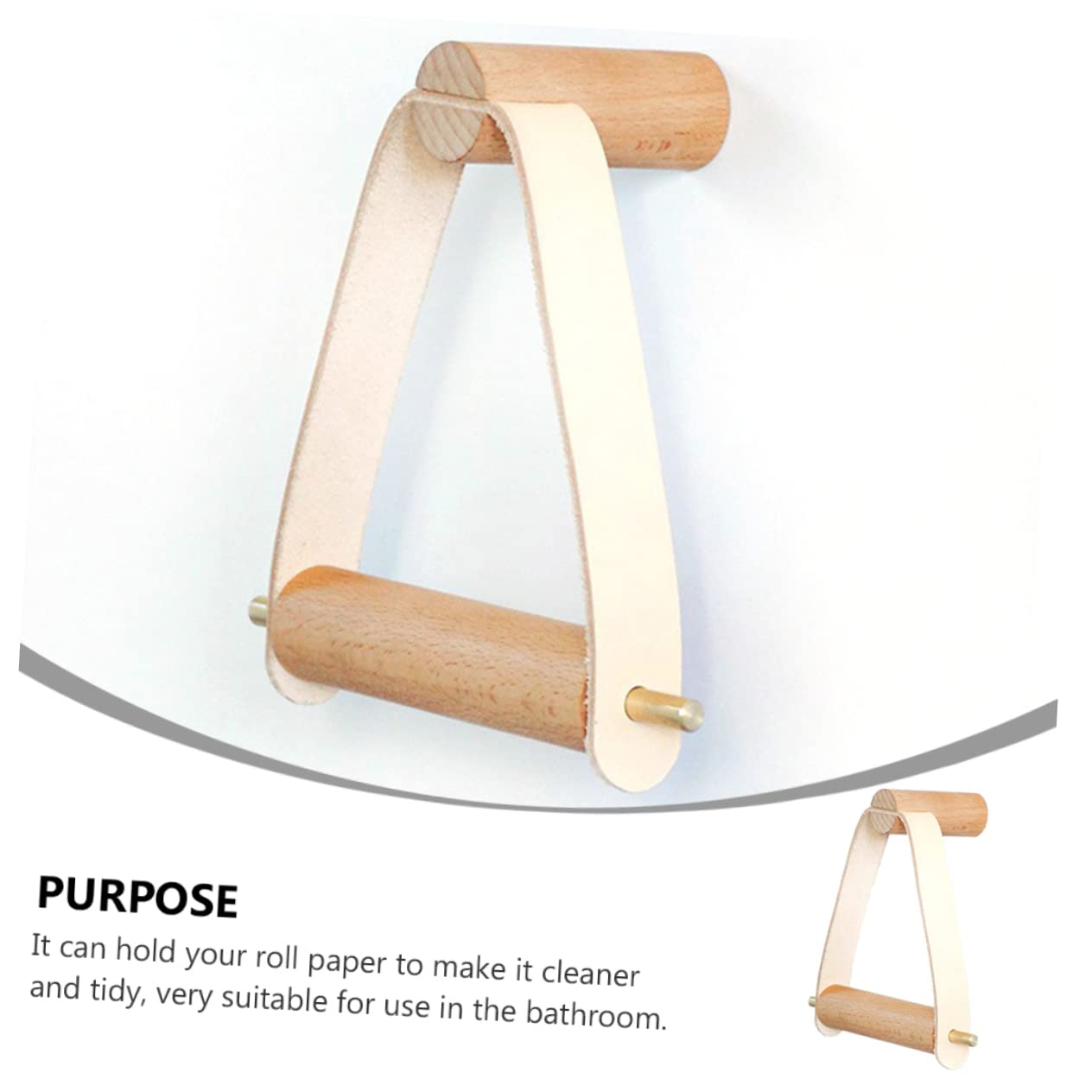 DOITOOL 3 Piezas Soporte Higiénico de Madera con Colgador de Pared Diseño Rústico y Práctico para Baño y Cocina Almacenamiento Compacto para Toallas