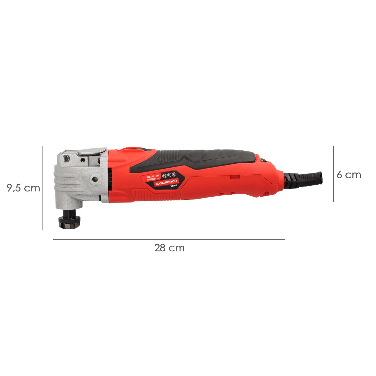 Strumento multifunzione oscillante da 300 Watt. Con accessori 23.000 giri/min