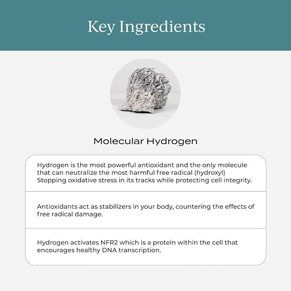 CYMBIOTIKA H2 Molecular Hydrogen Water Tablets with Magnesium, Energy Boost, Gluten Free, Keto Antioxidant Drink, Fast Dissolving Supplements, Helps Fight Inflammation & Stress 30 Tablets, 12 ppm