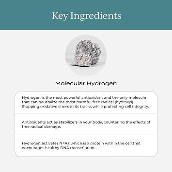 CYMBIOTIKA H2 Molecular Hydrogen Water Tablets with Magnesium, Energy Boost, Gluten Free, Keto Antioxidant Drink, Fast Dissolving Supplements, Helps Fight Inflammation & Stress 30 Tablets, 12 ppm