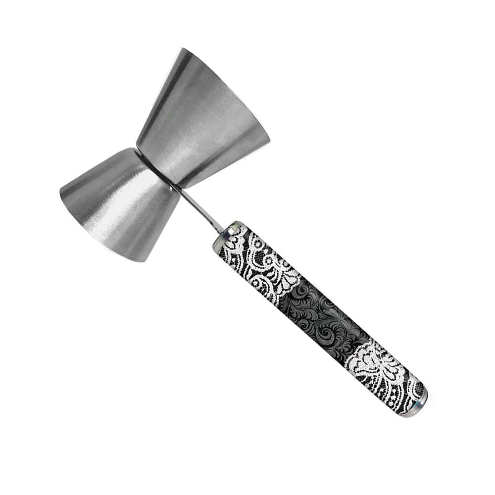 Jigger with Printed Handle Design - Lace - .75oz x 1.25oz