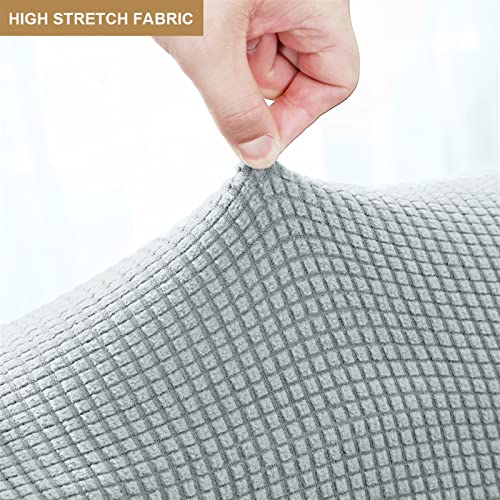 Xgangm Stretch Bar Stool Chair Covers Set Of 6/4/2 Low Back Swivel Kitchen Pub Shell Chair Slipcovers Chair Protector Covers For Curved Bar Office Breakfast Dining Chair,Light Grey,2Pcs #TOP4