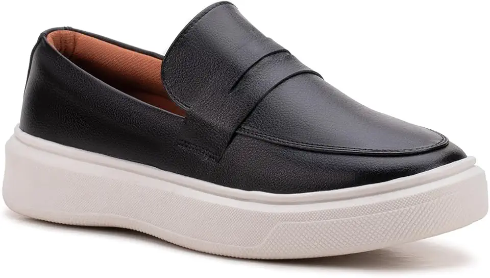 Sapato Loafer Masculino Mocassim Couro Casual Comfort Luxo