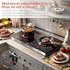 Karienvir 2 Burner Electric Cooktop 110v, 24 Inch Electric Stove Countertop & Built-in, Plug-in Electrics Cooktop, 8 Power Levels & 8 Functions, Touch Control, Safety Lock, Timer, 2000W, Orange #3