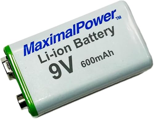 Miniatura 2 de MaximalPower Baterías de 9 V 550 mAh Li-ion 9 V Baterías recargables para alarmas, micrófonos inalámbricos, detectores de humo, juguetes, linternas,