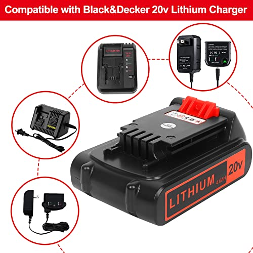 Image of Battery Replacement for Black+ Decker Lithium: 20V 4.0ah Compatible with LBXR20 LBXR2020 LBXR2520 LB2XR20 - Extended Runtime for Cordless Power Tools Drill 1 Pack