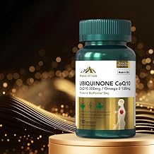 Ubiquinone CoQ10 (100mg) + Omega-3 (100mg) + BioPerine (5mg) | Supports Heart Health, Energy & Absorption (1 Bottle-120 Softgels-2mo Supply) | High EPA & DHA | Non-GMO, Gluten-Free