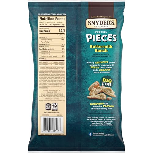Image of Snyder's of Hanover Buttermilk Ranch Flavored Pretzel Pieces, 11.25 Oz