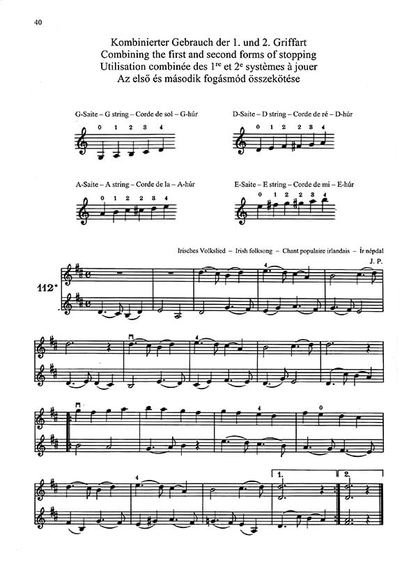 Violon méthode volume 1 apprentissage partitions débutant
