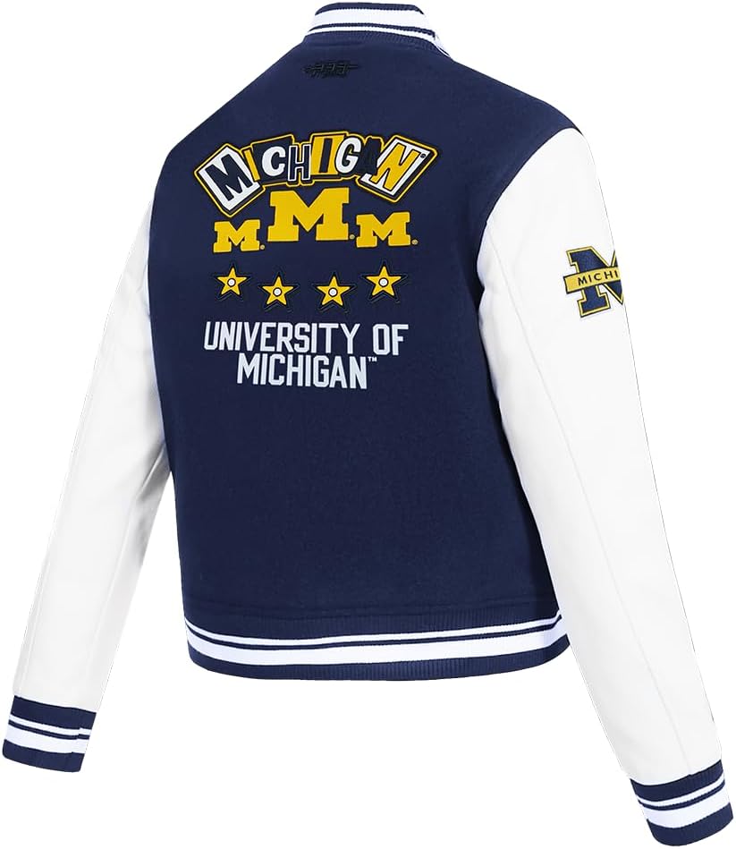 Pro Standard NCAA womens Womens College Campus Ransom Wool Varsity Jacket