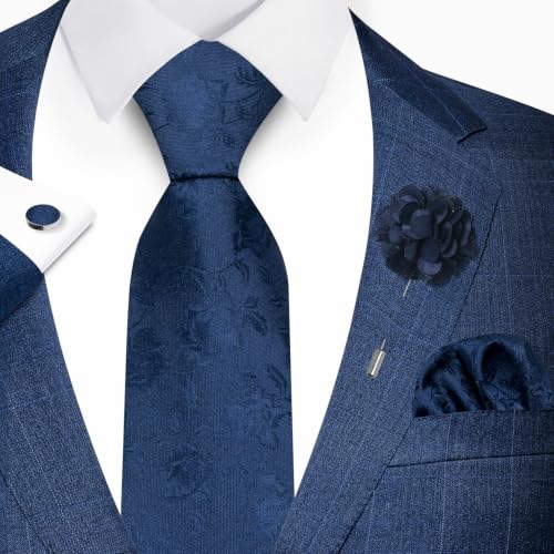 Image of joy alice 70 Colors Ties Set Men Mixed Color Necktie Handkerchief Cufflinks Brooch 3.15 Formal