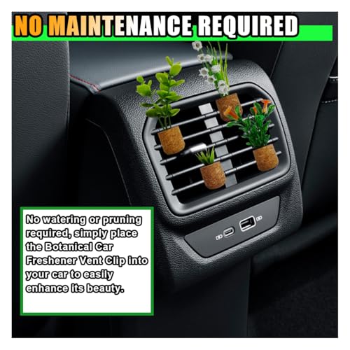 Image of 4PCS Plant Car Air Freshener Vent Clip, 3D Artificial Aromatherapy Diffuser, Cute Mini Flower Vase, Creative Interior Decoration Accessories (Type 1)