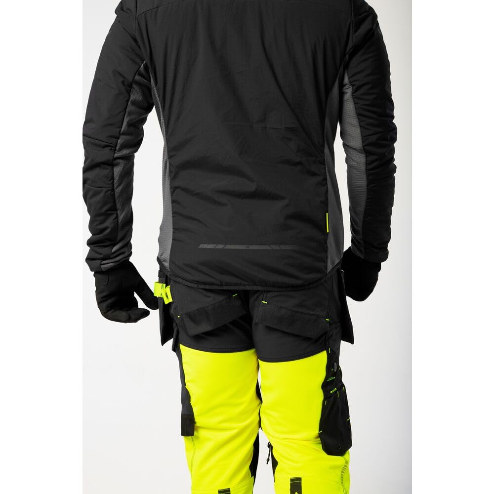 Portwest EV470 Men's Insulated Hybrid Jacket - Lightweight Breathable Reflective Workwear Jacket with Hood