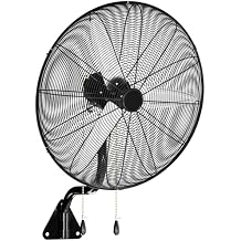 Uthfy 26 Inch High Velocity Wall Mount Fan, 9200CFM Outdoor Industrial Fan with Dual Pull Cord Control, 6 FT Cord, 3 Speeds, Heavy Duty Oscillating Fan for Indoor, Garage, Patio, Workshop Use