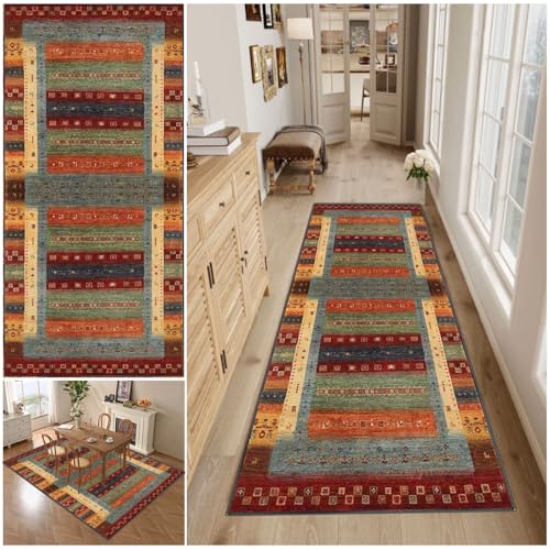 Carpet Runners for Hallway Non Slip Long, Washable Area Runner Rug, Kitchen Runner, Thickened Living Room Carpet, 40 x 60 cm Indoor corridor Carpet Indoor Bathroom Mat for Bedroom Entryway Laundry