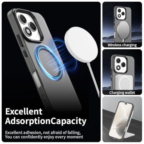Coque Honor 400 Lite compatible Magsafe magnétique antichoc solide noire
