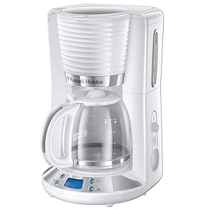 Russell Hobbs Inspire Independiente 1,25 L Totalmente automática - Cafetera (Independiente, 1,25 L, De café molido, 1100 W, Blanco)