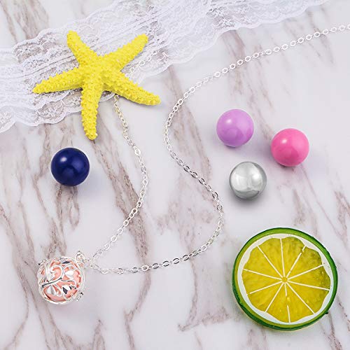 EUDORA Sterling Silver Angel Chime Caller BABY Pendant Chimes Bell Harmony ball Mexican Bola Chain Necklace