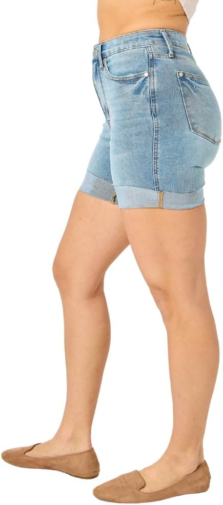 Judy Blue High Waist Tummy Control Cool Denim Shorts - Image 7