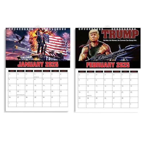 Calendário Trump 2025 45 47 President Wall Calendar 12 meses Mercadoria Trump perfeita para apoiador