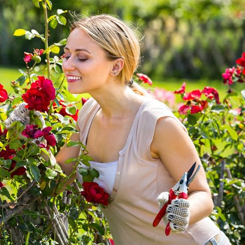 Tijeras de podar 8.5" para jardinería, acero resistente miniatura 4