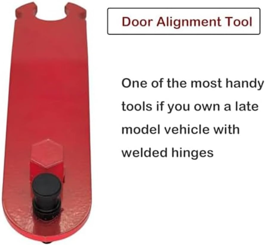 Truck Door Hinge and Door Alignment Tool for Auto Body Collision Repair Using Standard 1/2 inch Breaker Bar Leverage (red)