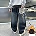 Fleece Lined Jeans for Boys Winter Warm Thick Oversized Pants Teen Girls School Fashion Cool Casual (Blue, 7-8 Years)