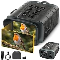 VOOPEAK Nachtsichtgerät mit Entfernungsmesser – 4K Video, 18X Digitalzoom, 5000mAh Akku, 64GB Karte, 1000m Entfernungsmesser & 600m Nachtsicht-Reichweite für Jagd, Naturbeobachtung