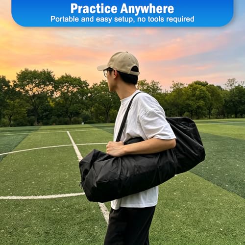 Extra Large Baseball Softball Net with Containment System, 10x7ft Practice Cage for Batting/Pitching/Fielding, Metal Frame with Elevated Base and Storage Bag for Backyard Outdoor Indoor Training by WICTTISPOSI - Image 6