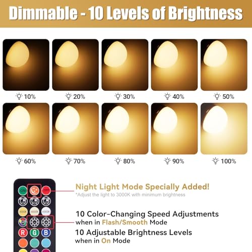 Image of Yochoice Rechargeable Battery Operated Light Bulbs, Wireless Light Bulbs