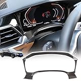 Car Dashboard Speed Meter Trim Frame Compatible with BMW 3 Series G20 G21 320i 330i M340i 2020-2022,Center Console Dash Cover Protector Frame Interior Accessories (Carbon Fiber Pattern)