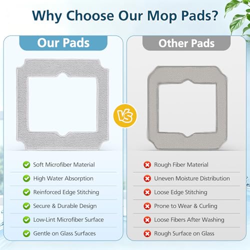 Image of 14 Pack Replacement Mop Pads for ECOVACS WINBOT Mini Window Cleaning Robot