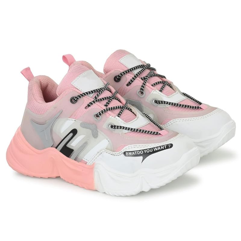 qismat Synthetic Casual Shoes for WomensWith Dual Lace Design | Lightweight Breathable, Stylish Design | All-Day Comfort Pink Size 4 (B0D3QMNY8L) Amazon Price History, Amazon Price Tracker