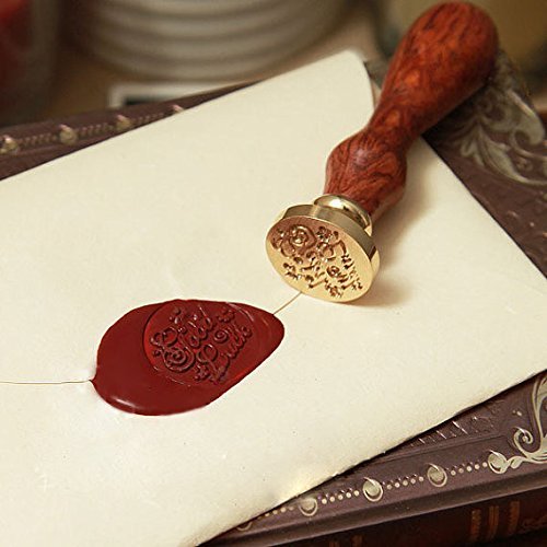 Mnyr Alphabet O Wax Seal Stamp Wood Box Melting Spoon Candles Invitations Gift Cards Stationary Envelope Custom Logo Picture Wax Seal Sealing Stamp Wax Sticks Gift Kit #TOP5
