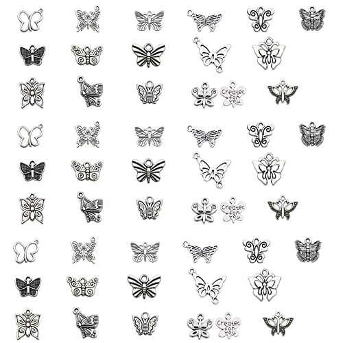 Youdiyla 48Pcs Butterfly Charms For Jewelry Making Alloy Butterfly Jewelry For Necklace Bracelet Earrings Anklet Diy Supplies Sn010 #TOP14
