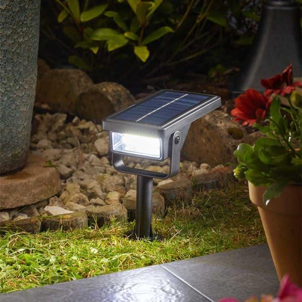 Garden Mile 1pc Solar Spotlights 10 LED Dusk To Dawn Solar Outdoor Garden Lights Bright White 6500k Waterproof Spot Lights Wall Light For Yard Driveway Porch Walkway