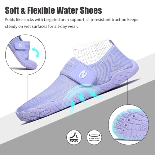 Image of LIZRHA Water Shoes for Men and Women Quick Dry Aqua Swim Barefoot Shoes for Outdoor Fishing Beach Pool Boat Surfing Walking Water Park and Yoqa Activities