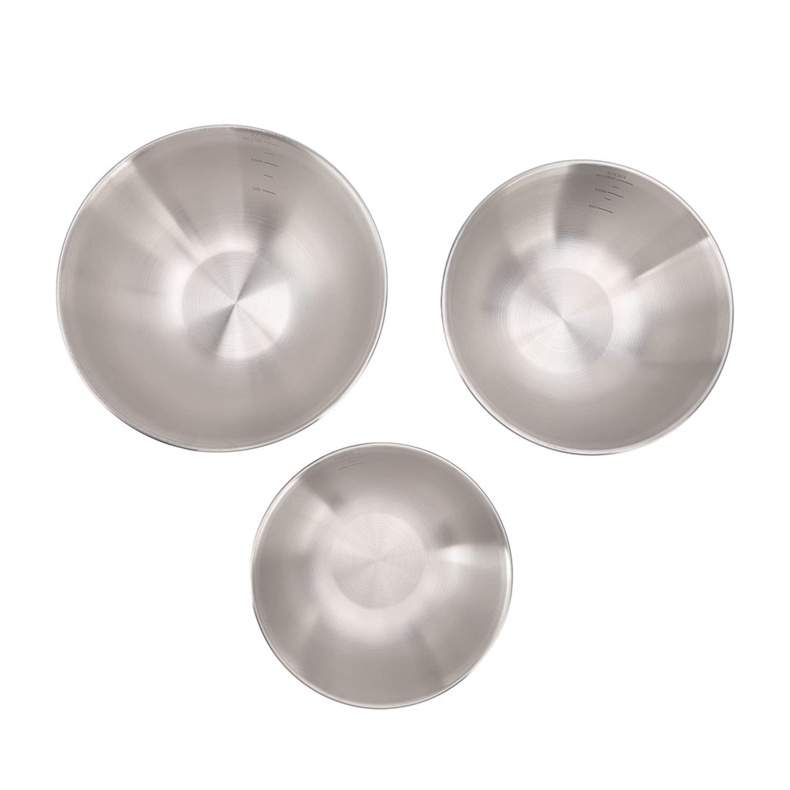 Set Di 3 Ciotole In Acciaio Inox Impilabili - Ideali Per Insalate, Cucina E Preparazioni, Facili Da Riporre - Foto 6