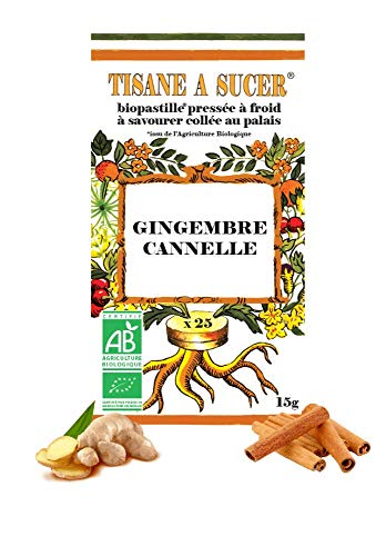 Bio Pastilles Tisane à Sucer Gingembre Cannelle Bio - 15g - 25 pastilles Cover