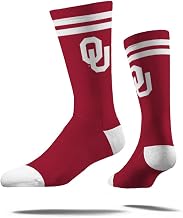 Strideline NCAA Mens 2 Stripe Crew Socks-One Size Fits Most -M/L (8-12)