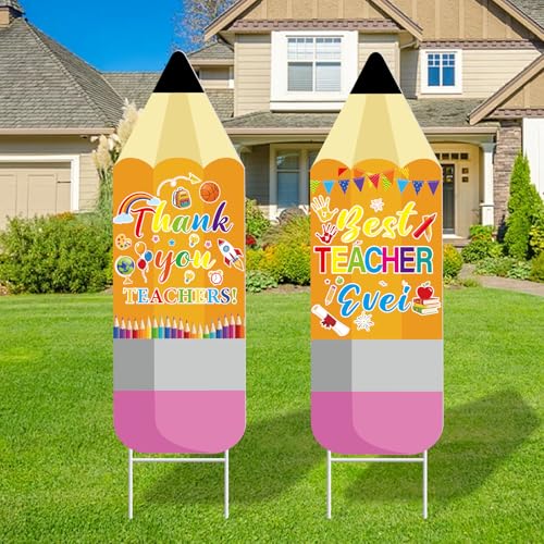 Large Teacher Appreciation Decorations Thank You Teachers Yard Sign Teacher Appreciation Week Party Supplies for School Outdoor Garden Decorations