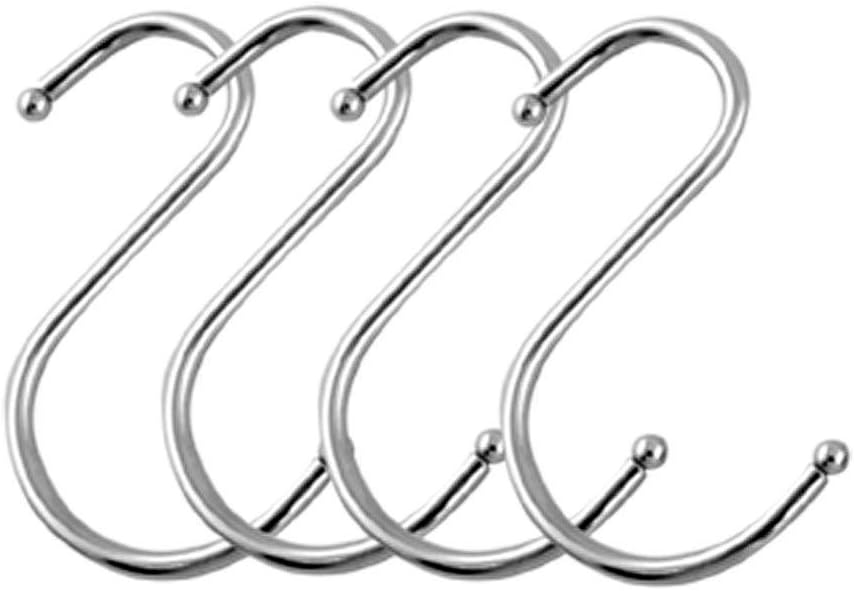 SumDirect S Hooks for Hanging - 100P 3inch Stainless Steel S Shaped Hooks,Metal Silver S Hooks