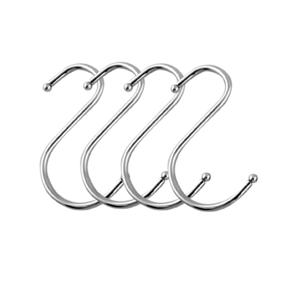 SumDirect 10pcs Silver S Hooks S Shaped Hanging Hooks S Hangers for Kitchen Office Bathroom Garden and Closet (100)