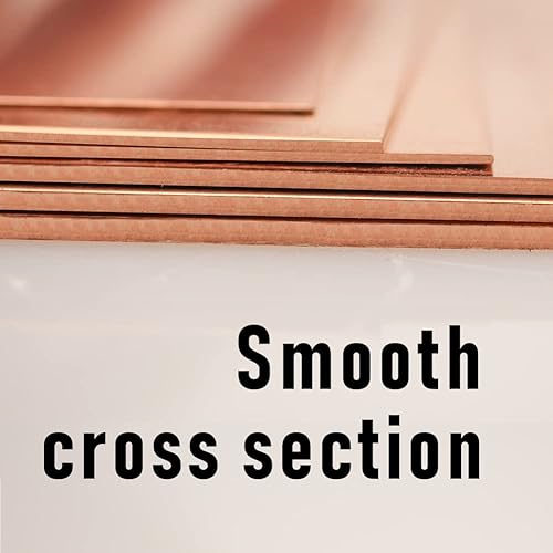 Miniatura 5 de Hoja de cobre puro calibre 20, 99.9%, 1 unidad (0.03 x 7.9 x 7.9 pulgadas) placas de cobre de latón para joyas, manualidades, reparaciones,