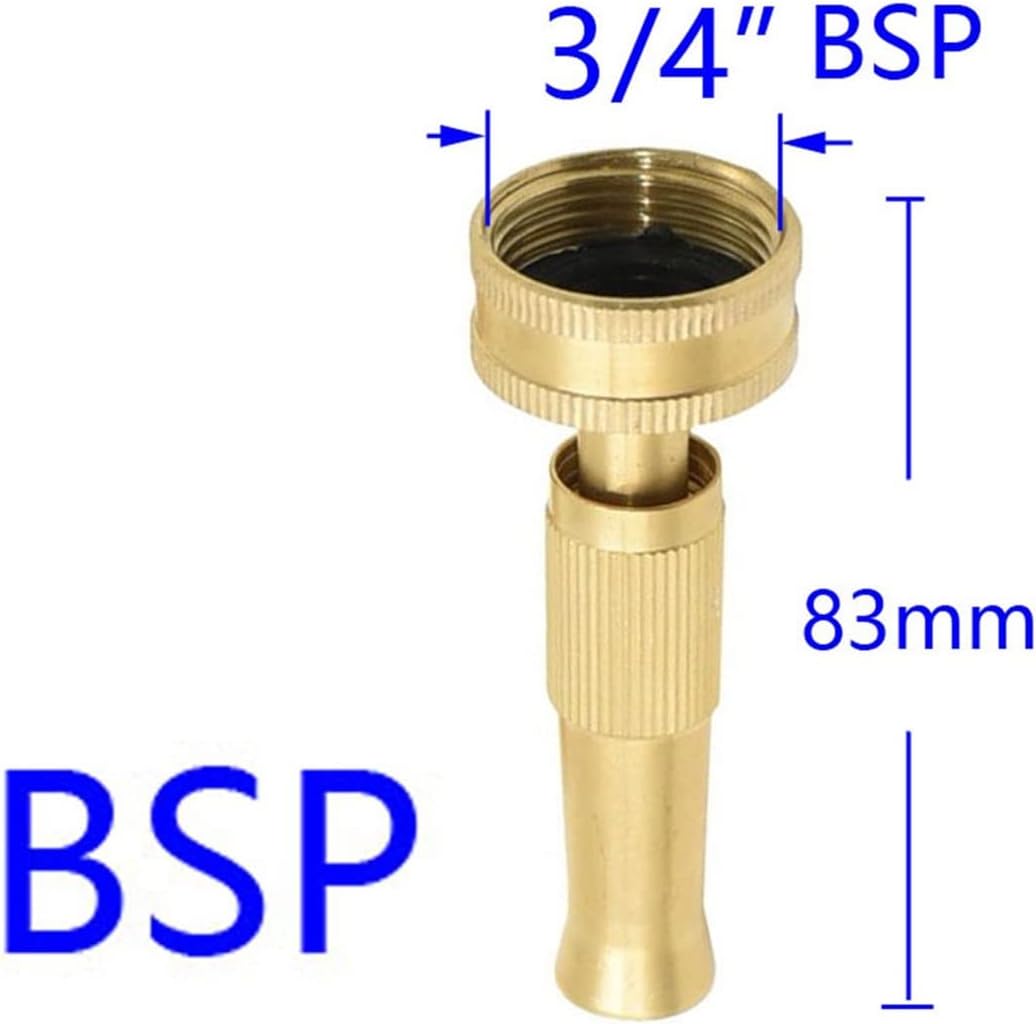 Spray Water Connection 3/4 Inch Women's Adjustable Brass Nozzle Sprinkler for Car Wash Garden Irrigation Plants Garden Flowers Watering 1 Piece