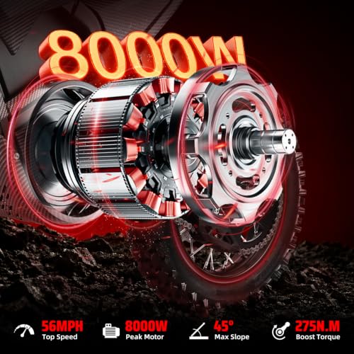 EM5 Ultra Electric Dirt Bike,8000W,Range 75 MI,3 Speed Modes - Image 3