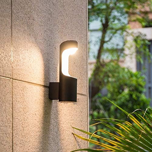 7W LED Outdoor/Indoor Gate Door-side Garage Wall Sconces Light Fixture Waterproof IP65 Black Warm White