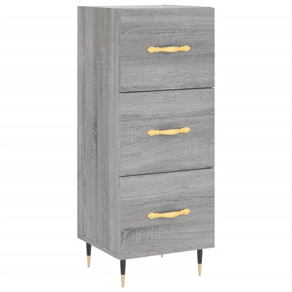 Credenze Cucina 34,5x34x90 cm Grigio Sonoma Legno Multistrato Moderna Buffet Struttura Robusta Armadietto Versatile Mobile Laterale Sala da Pranzo Piano Robusto e Stabile per Piante